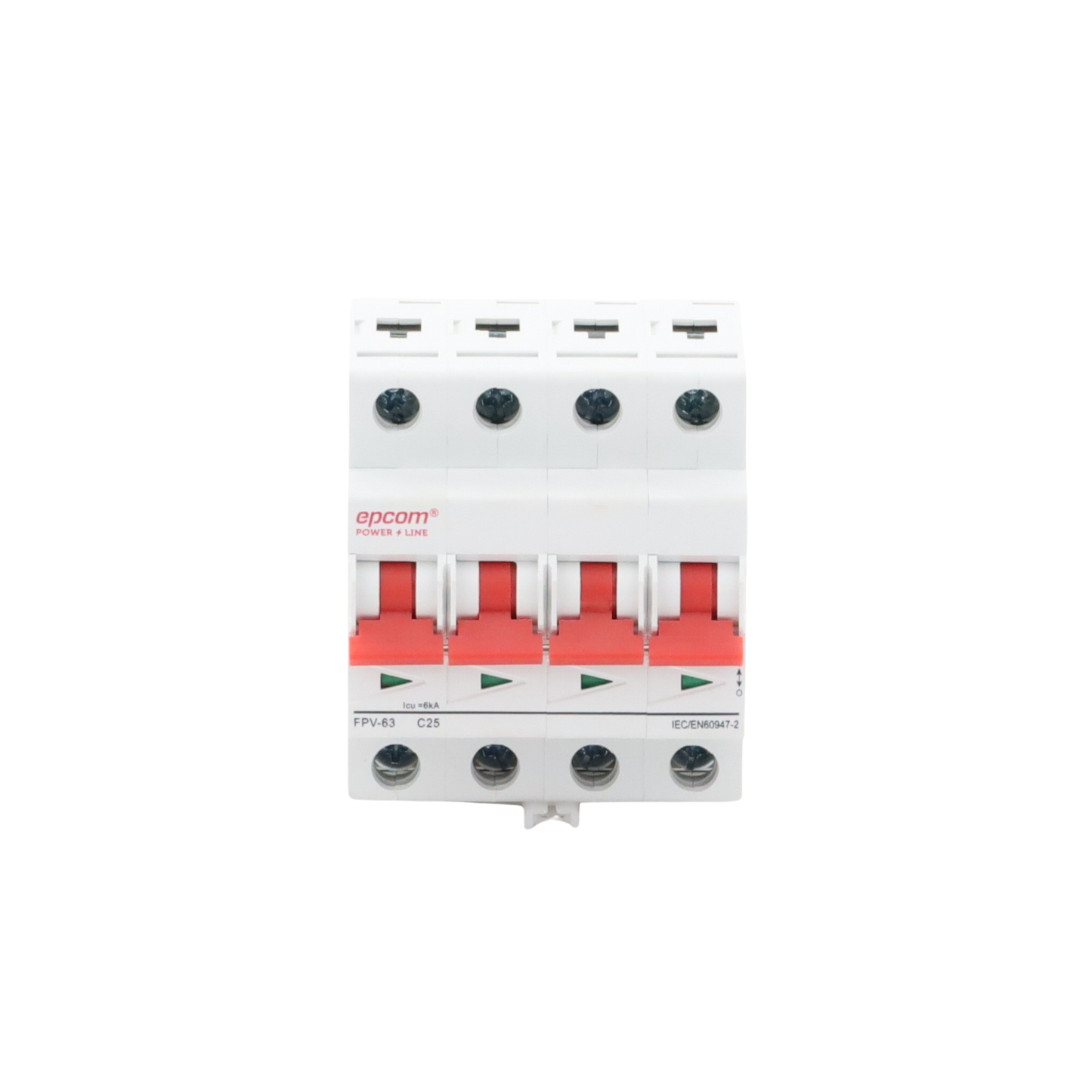 FPV634PC25|Protección Térmica/ Interruptor 4P, 25A, Corriente Directa 1000 Vcc para Aplicación Fotovoltaica Montaje Riel DIN