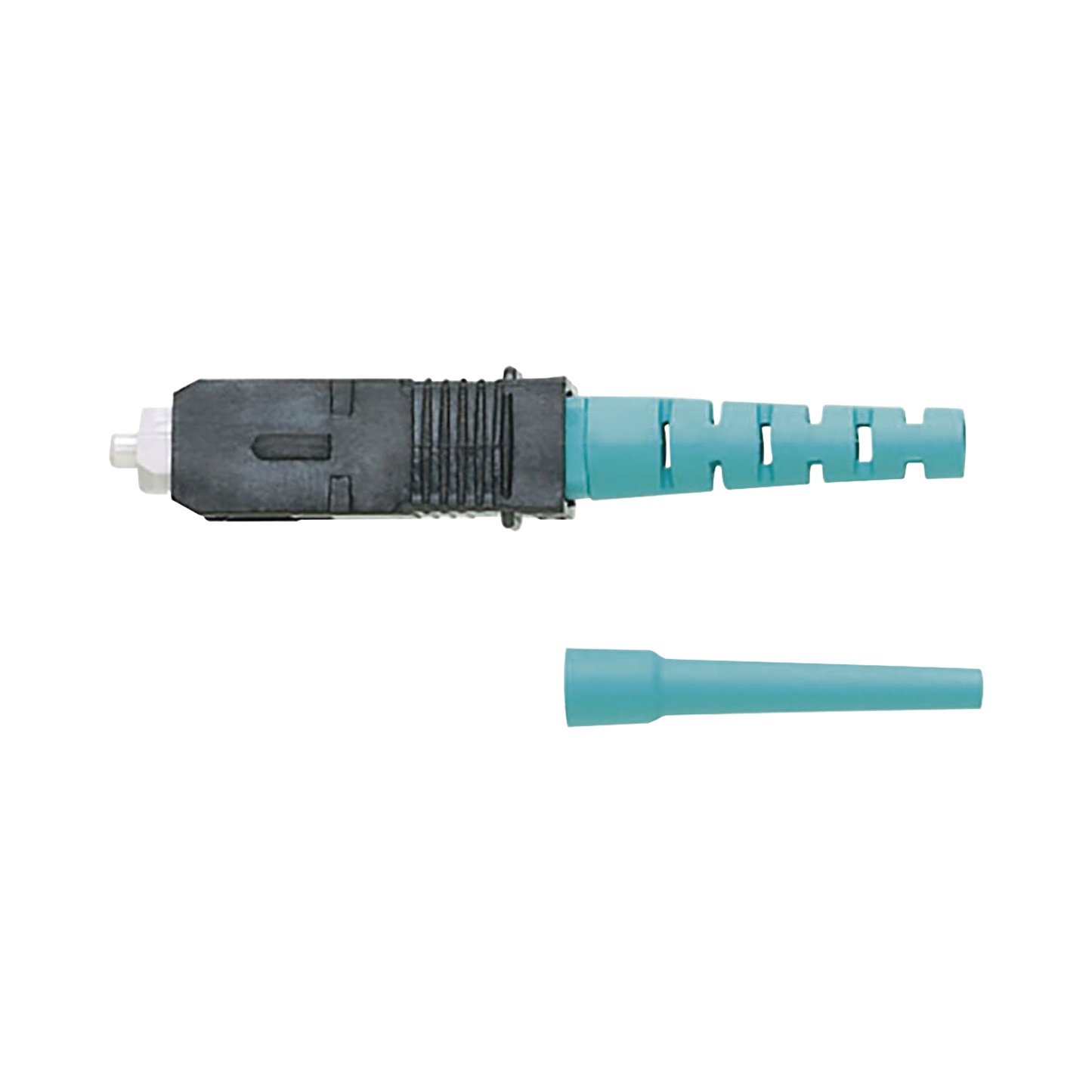 FSC2MCXAQ|Conector de Fibra ?ôptica SC Simplex OptiCam, Multimodo 50/125 OM3/OM4, Pre-pulido, Color Aqua