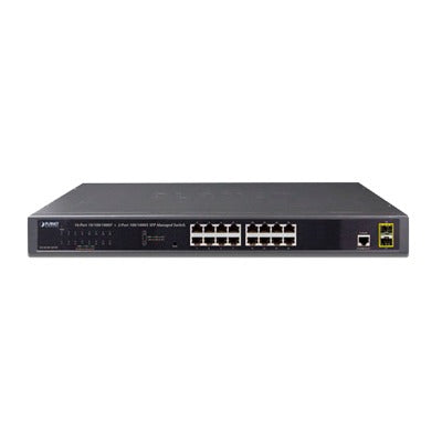 GS-4210-16T2S|Switch Administrable Capa 2 de 16 Puertos 10/100/1000T con 2 Puertos SFP 100/1000BASE-X