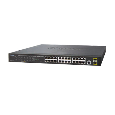 GS-4210-24T2S|Switch Administrable Capa 2 de 24 Puertos Gigabit 10/100/1000T, 2 Puertos SFP 100/1000X , Cuenta con una Interfaz de Consola