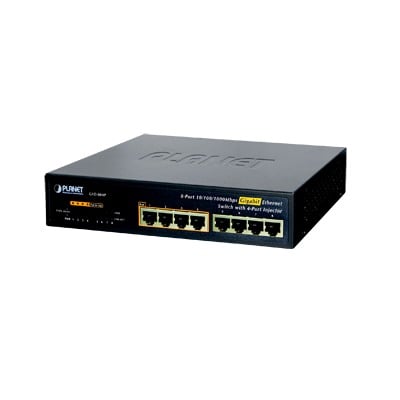 GSD-804P|Switch PoE no Administrable, 8 Puertos 10/100/1000 Mbps con 4 Puertos PoE 802.3af/at, Modo Extender Hasta 250 mts