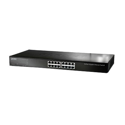GSW-1601|Switch No Administrable Gigabit de 16 Puertos 10/100/1000 Mbps, Con Modo Extendido Para Distancias de Hasta 200 m
