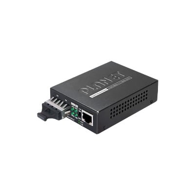 GT-802S|Convertidor de Medios 1000 Mbps UTP/Fibra Óptica Mono-Modo Hasta 20 Km, Conector SC