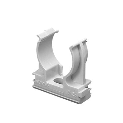 GW-50-601|Soporte de presión (Abrazadera), PVC Auto-extinguible, abierto para tubería de 16 mm