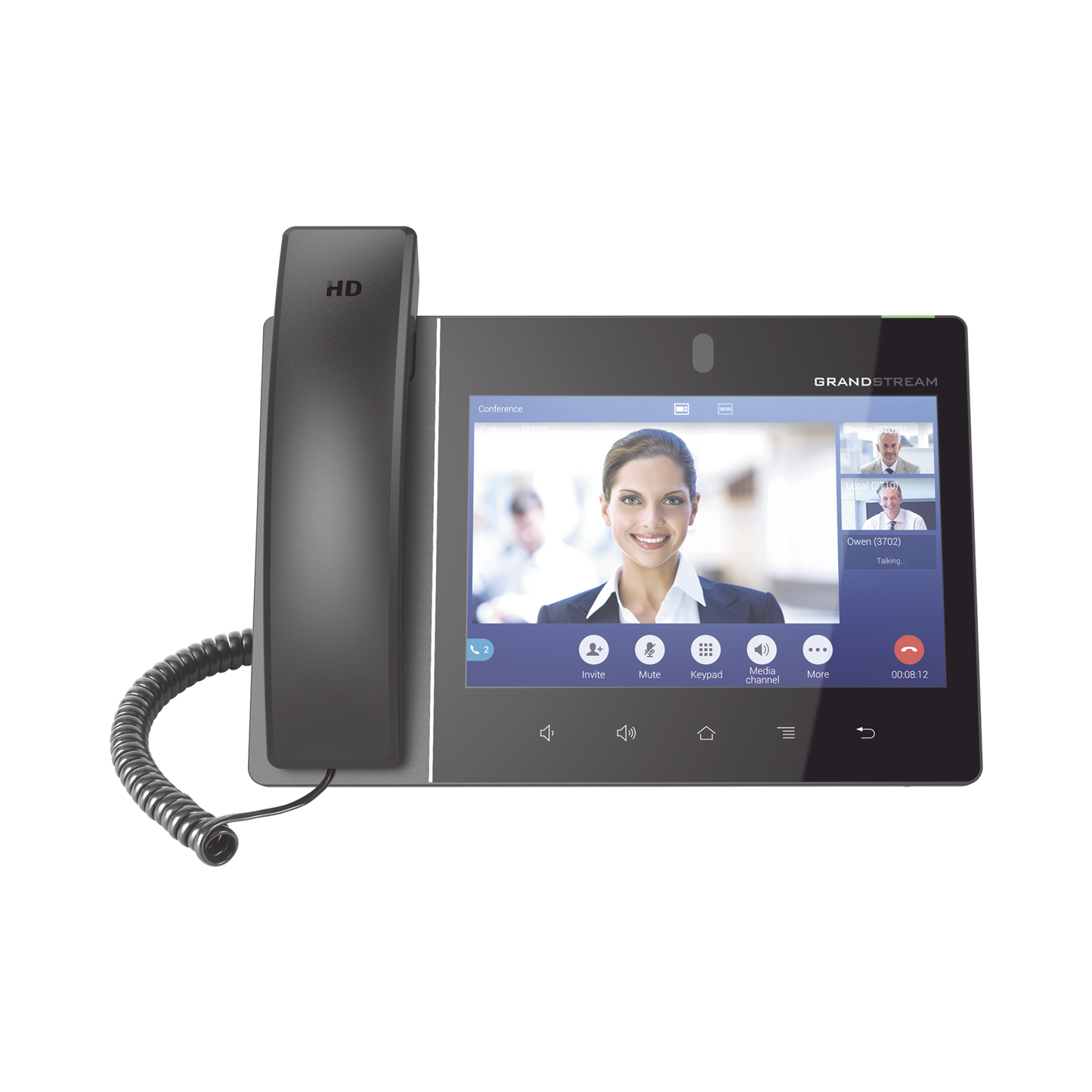 GXV-3380|Video teléfono IP empresarial Android con pantalla táctil (1280x800) hasta 16 líneas y 16 cuentas SIP