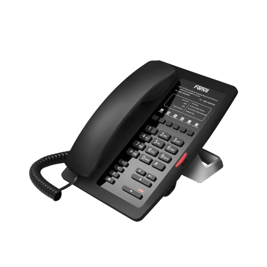 H3F|Tel?®fono IP para Hoteler?¡a, profesional con 6 teclas programables para servicio r?ípido (Hotline), plantilla personalizable con PoE