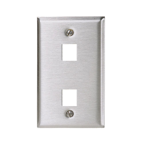 SSF12|PLACA SENCILLA PARA PARED 2 PUERTOS ACERO INOXIDABLE - ISTEN
