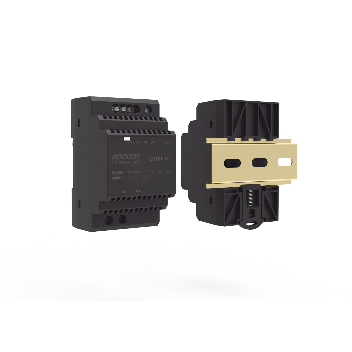 HDR-6012|Fuente de Poder Industrial Entrada: 100-240 Vca / Salida: 15 Vcc/ 4 A/ 60 W/ Riel Din