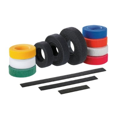 HLS-15R0|Rollo de Cinta de Contacto, de 15 Pies (4.5m) de Largo, 19.1 mm de Ancho, Color Negro