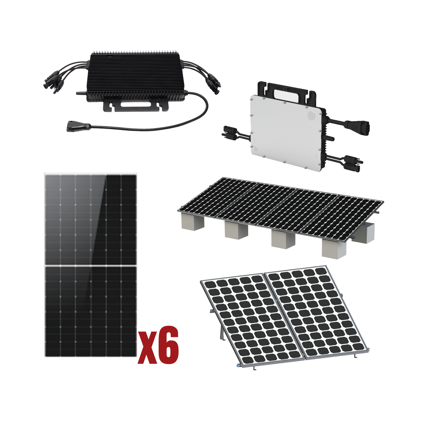 HMS3000KIT1|Kit Solar Interconexion / 3kW 220Vca / Microinversores HOYMILES / Montaje Incluido