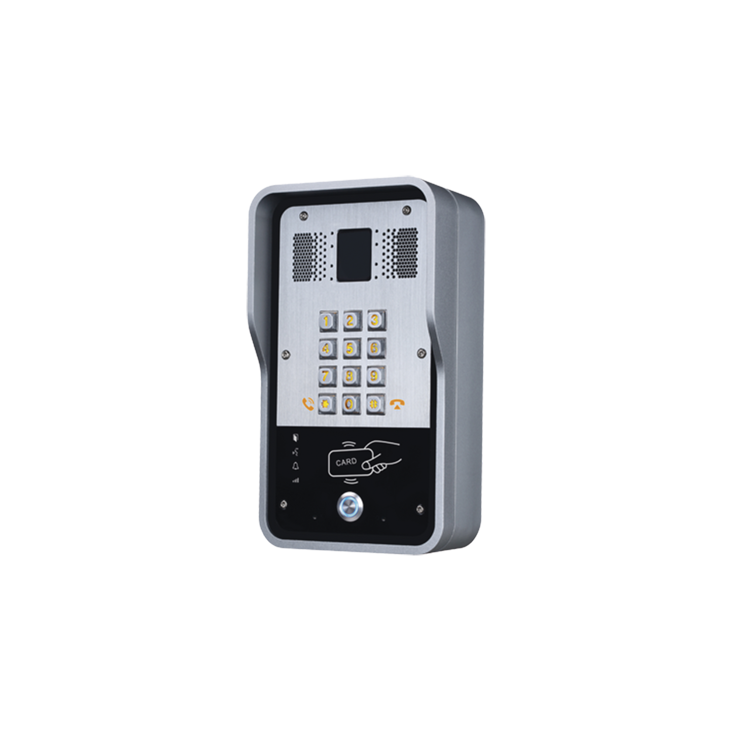 I23S-DTL|Audio Portero IP 2 l?¡neas SIP con relevador integrado, Lector RFID para acceso por clave num?®rica, tarjeta o llamada remota, PoE