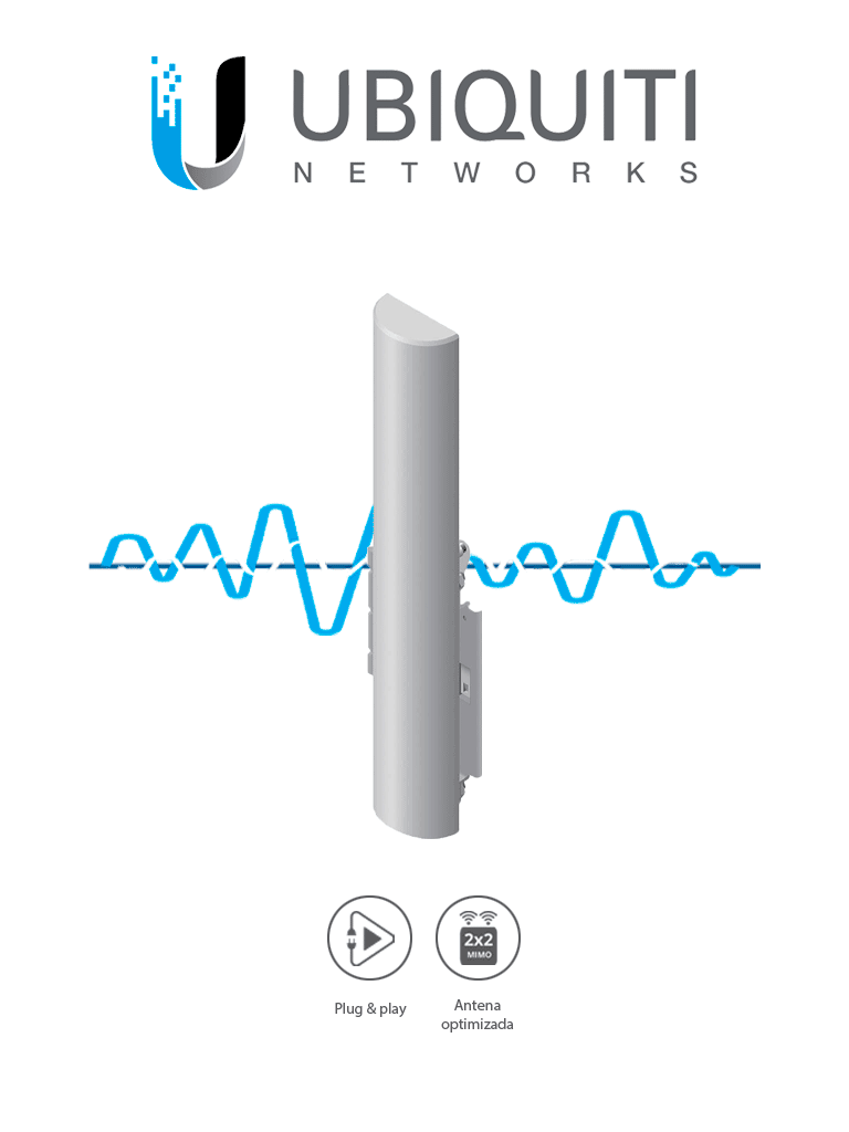 UBIQUITI AM-5G17-90 - Antena sectorial Airmax 5GHz / Exterior / 17 dBi / 90 Grados apertura /Compatible con ROCKET R5AC LITE, ROCKET LTU, ROCKET RP-5AC-GEN2, ROCKET M5