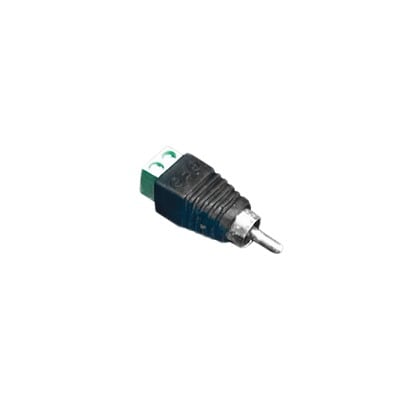 JR-R591|Adaptador RCA MACHO Tipo Jack Polarizado / Terminales Tipo Tornillo / Polarizado (+/-) / Recomendado para Video y AUDIO en sistemas de video vigilancia a 2 Hilos.