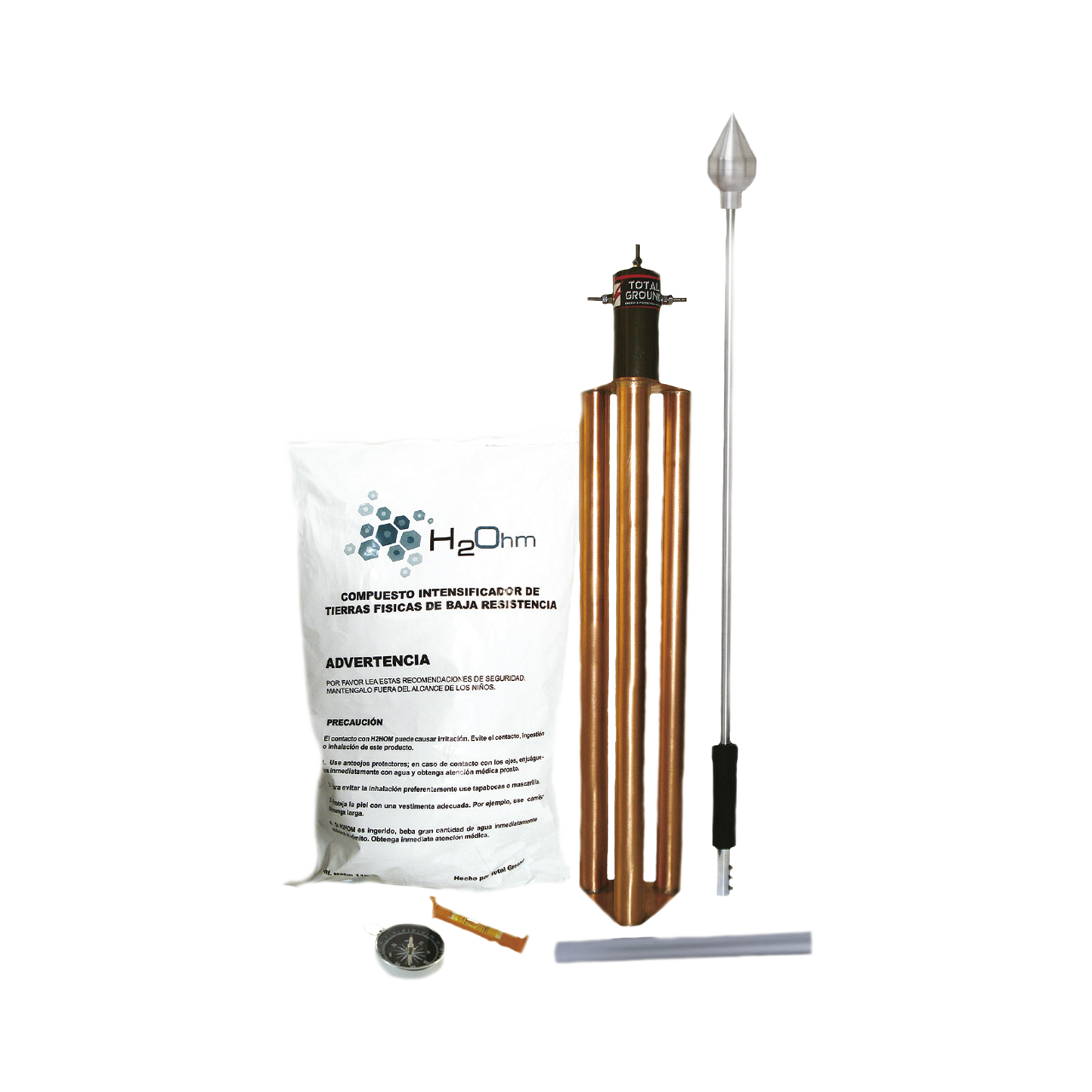 KDA-LU|Punta Pararrayos para 80 m de Di?ímetro de Protecci??n con Electrodo y Mejorador de Terreno.