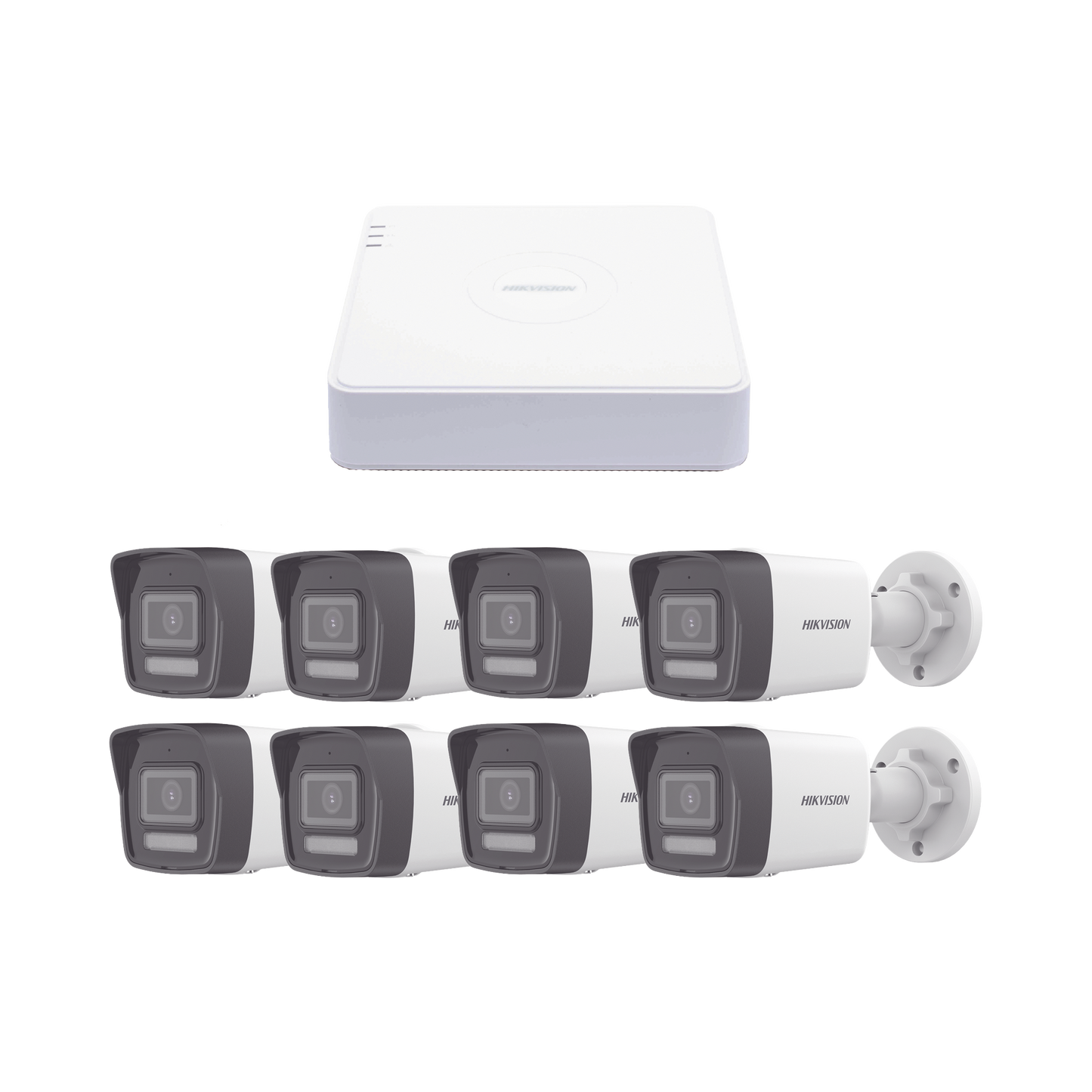 KIPCV2M/8B|Kit IP 1080p (2 Megapixel) / NVR de 8 Canales con 8 Puertos PoE / 8 Cámaras IP Bala ColorVu Lite y ACUSENSE Lite / Micrófono Integrado