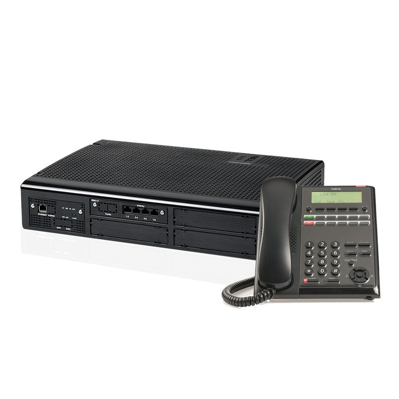 NEC-BE118940 | Kit Básico de 308 SL2100 Hibrido (LA), 3 Lineas Analogas, Telefono color negro NEC