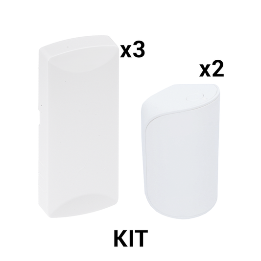 KIT-RF-SFIRE-1|KIT Básico Sensores Inalámbricos - Incluye 3 Contactos Magnéticos y 2 PIR - Compatibles con Honeywell y PRO4GEN2