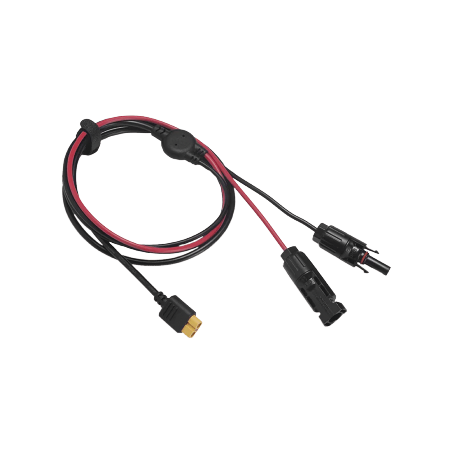 LMC4XT60I2.5M|Cable 2.5 m, Negro, Calibre 10 AWG con Terminales MC4 Macho y Hebra para Terminal XT60