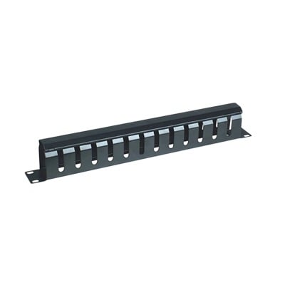LPCM-04|Organizador de Cables Horizontal de 1U para Rack de 19" con Cubierta Metálica