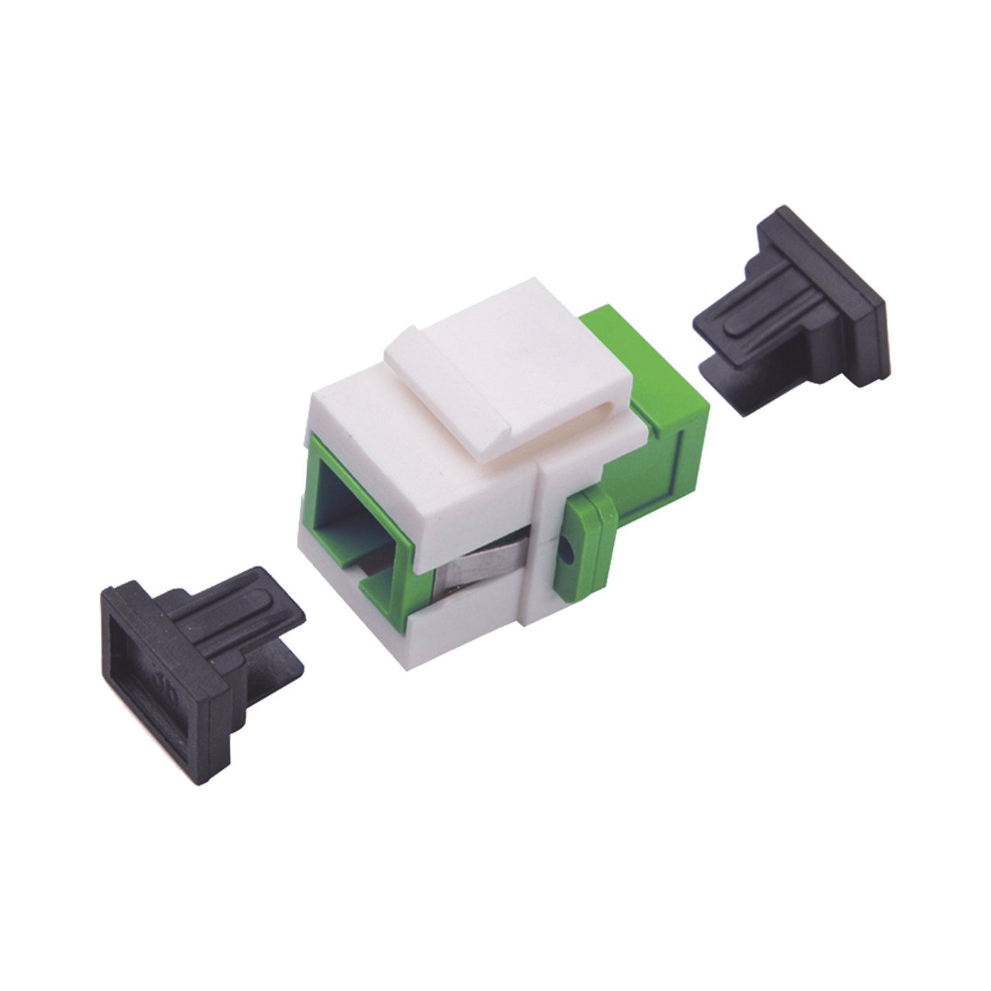 LP-FO-AD-6150|Acoplador Keystone de fibra óptica Monomodo SC/APC Simplex a SC/APC