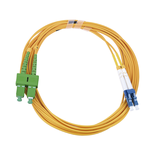 LP-FO-D-LCU-SCA-03|Jumper de Fibra ?ôptica Monomodo 9/125 LC/UPC-SC/APC, PVC, 2.0 mm, D??plex, amarillo, 3 metros