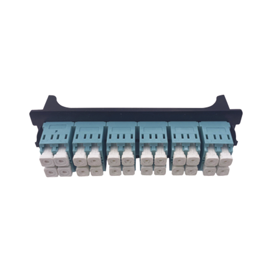 LP-FO-LC-D12-MM|Placa acopladora para Distribuidor de Fibra ?ôptica LP-ODF-8024, incluye 12 acopladores LC Duplex Para fibra Multimodo