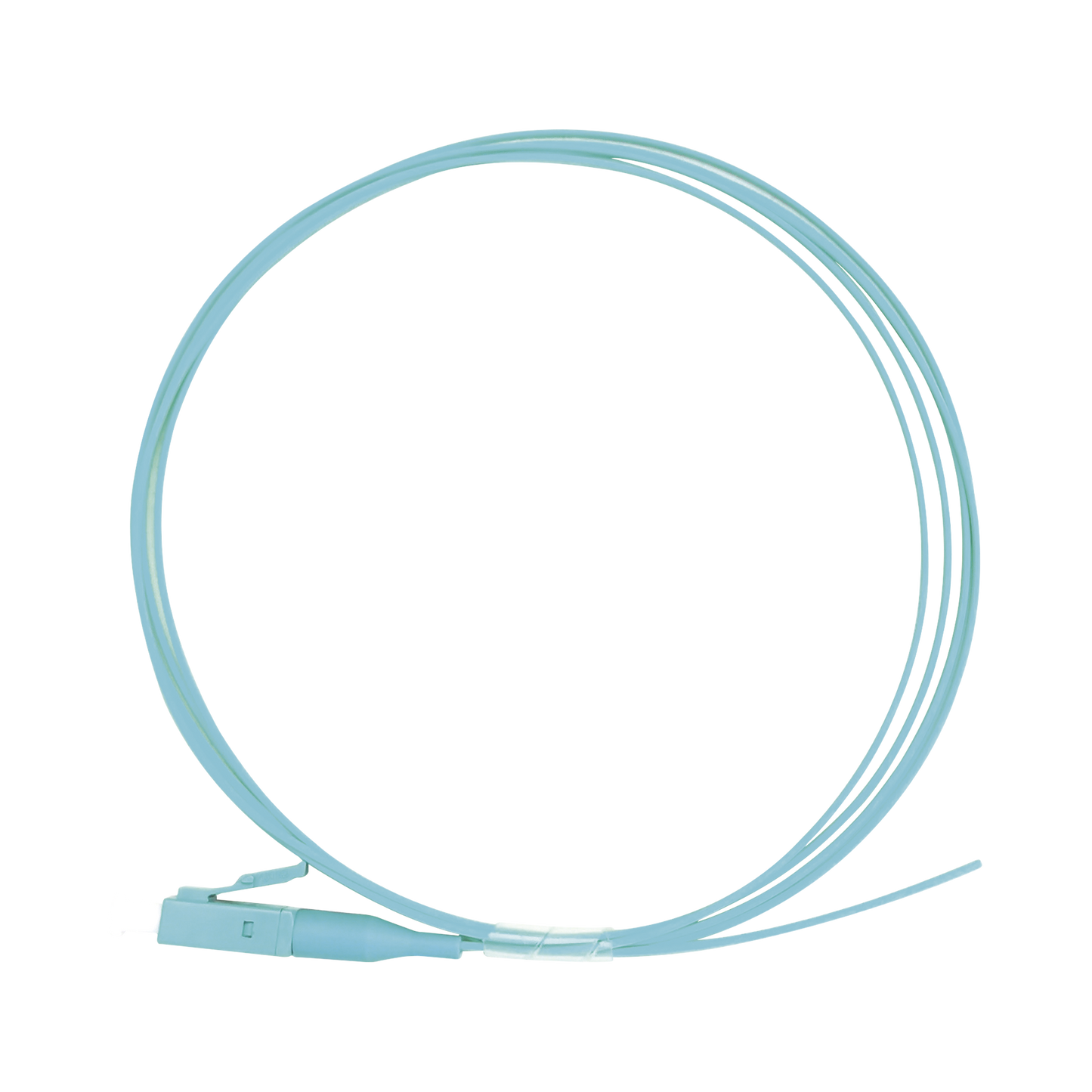 LP-FOM3-LC-01|Pigtail de Fibra Óptica Simplex LC, PVC, OM3 50/125, Aqua, 1 metro