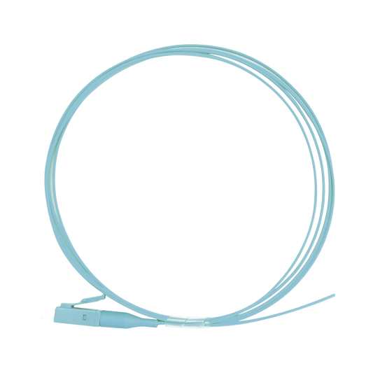 LP-FOM3-LC-01|Pigtail de Fibra ?ôptica Simplex LC, PVC, OM3 50/125, Aqua, 1 metro