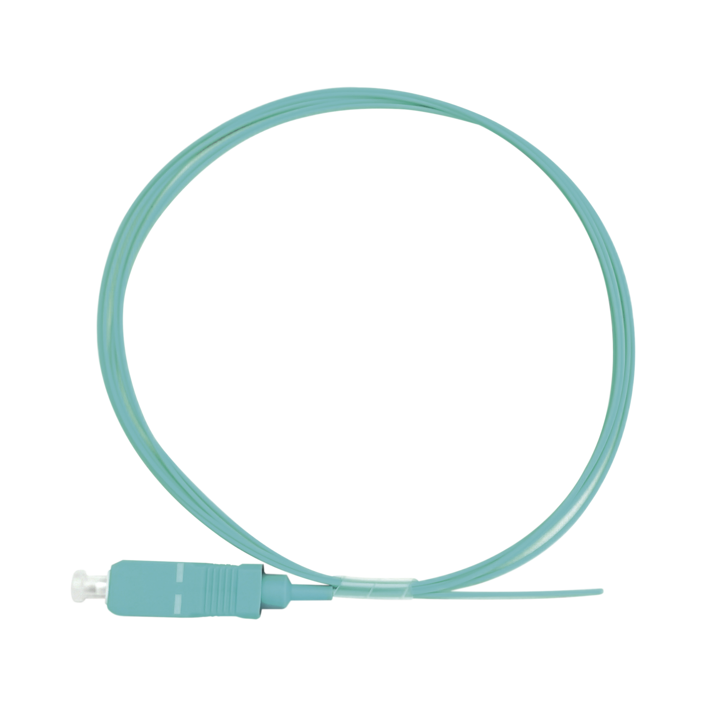 LP-FOM3-SC-01|Pigtail de Fibra Óptica Simplex SC, PVC, OM3 50/125, Aqua, 1 metro