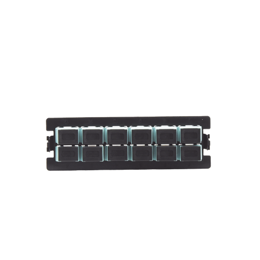 LP-FO-S12-MM|Placa acopladora para Distribuidor de Fibra ?ôptica LP-ODF-8024, incluye 12 acopladores SC Simplex Para fibra Multimodo (12 fibras)