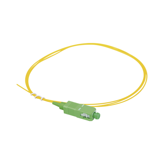 LP-FO-SCA-01|Pigtail de Fibra Óptica Monomodo SC/APC, simplex de 1 metro
