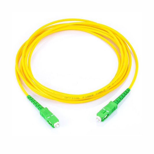 LP-FO-SCA-SCA-02|Jumper de Fibra ?ôptica Monomodo SC/APC SC/APC Simplex, color amarillo, 2 metros