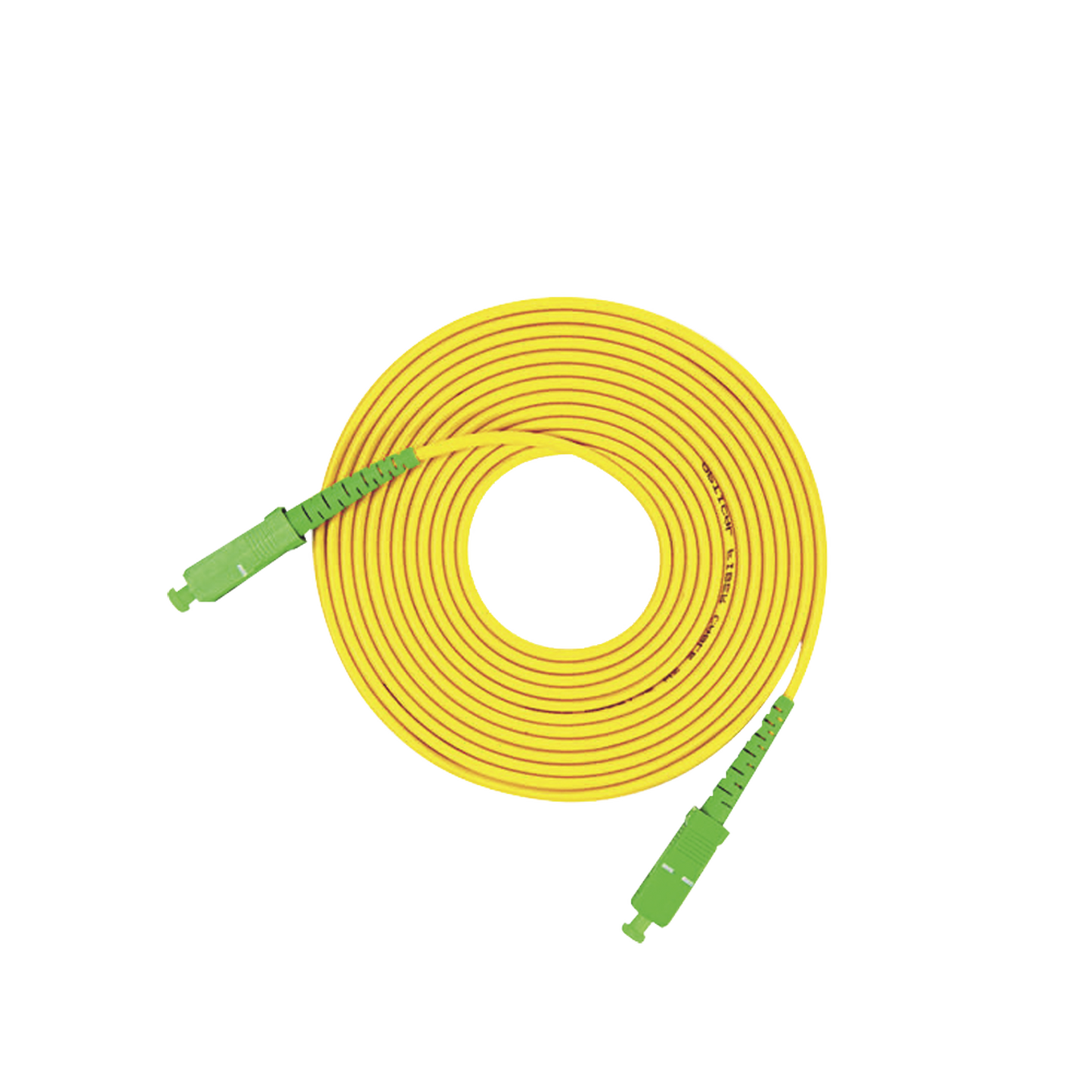 LP-FO-SCA-SCA-03|Jumper de Fibra Óptica Monomodo SC/APC-SC/APC Simplex, color amarillo, 3 metros