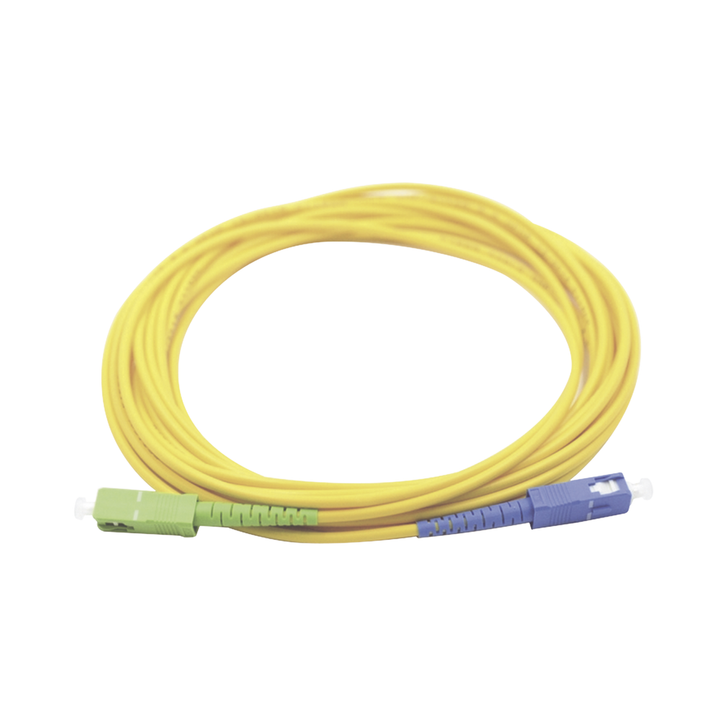 LP-FO-SCU-SCA-03|Jumper de Fibra Óptica Monomodo SC/UPC-SC/APC Simplex, color amarillo 3 metros