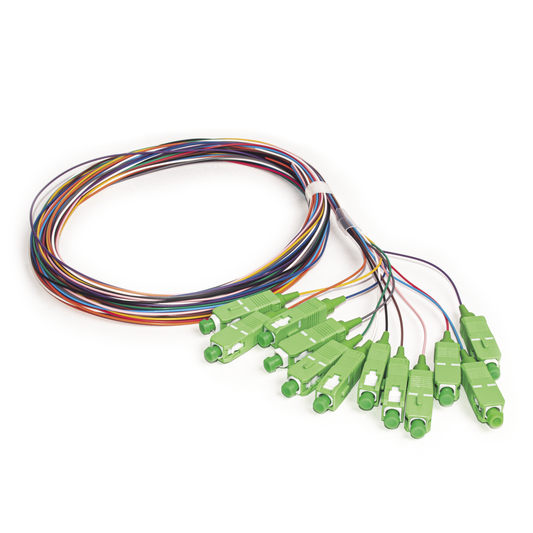 LP-FO-SM-PIG-12-SCA|Kit de 12 Pigtails SC/APC Monomodo 2 metros