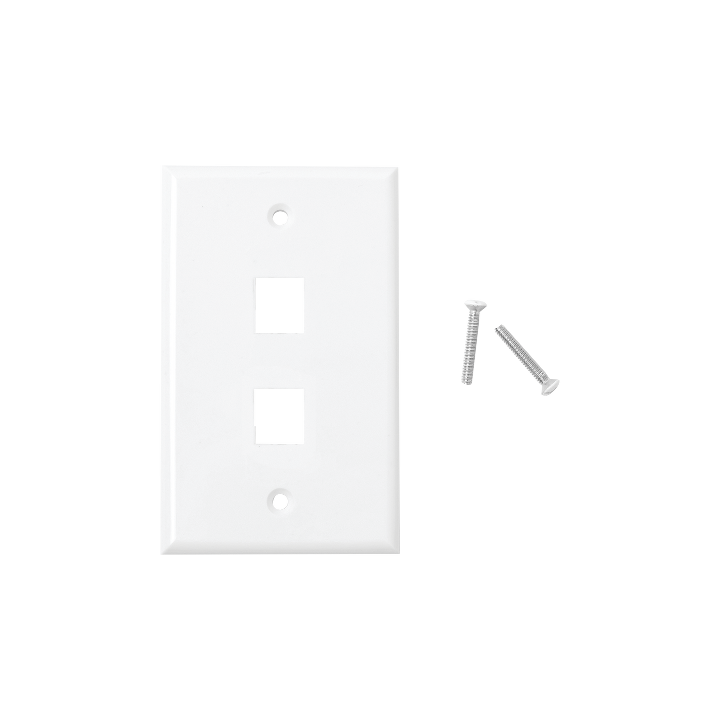 LP-FP-17|Placa de pared de 2 puertos, Keystone, Color Blanco