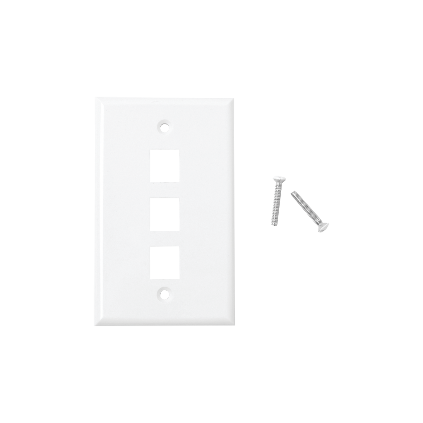 LP-FP-18|Placa de pared de 3 puertos, Keystone, Color Blanco