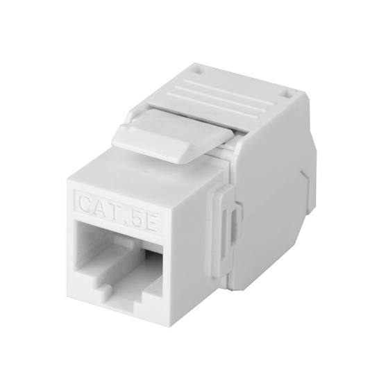 LP-KJ-516-TTWH|Módulo Jack Keystone Cat5e (toolless), con terminación en ángulo 180 º Color Blanco, Compatible con Faceplate y Patchpanel Linkedpro