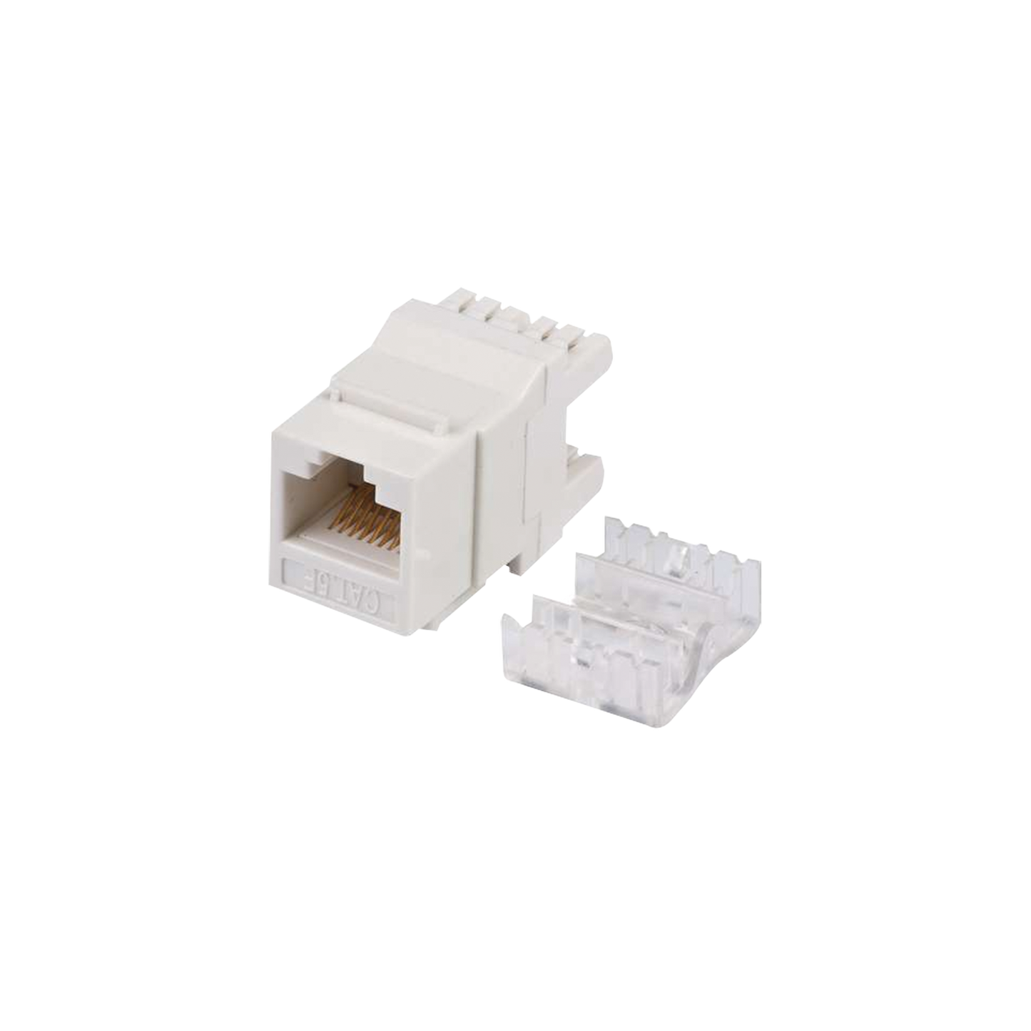 LP-KJ-549-WH|Módulo Jack Keystone Cat5e con terminación en ángulo 180 º Color Blanco