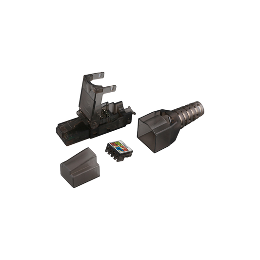 LP-KJ-6A-17U|Plug modular RJ45 para Cable UTP Categor?¡a 6A -Sin herramienta, para terminaci??n en campo