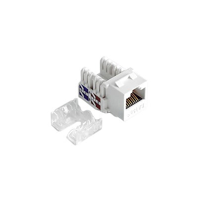 LP-KJ-601-WH|Módulo Jack Keystone Cat6 con terminación 110 (Punchdown) para faceplate - Color Blanco