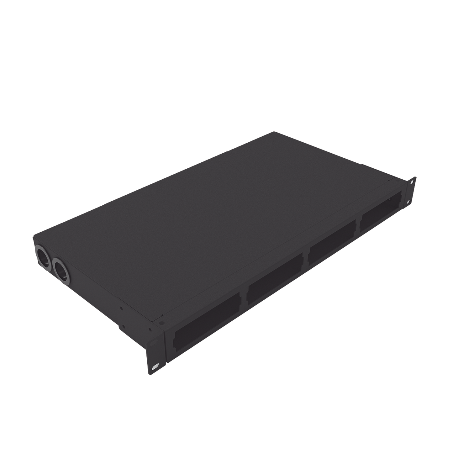 LP-ODF-8024|Distribuidor de fibra óptica vacio 19in, Acepta 4 placas Acopladoras de Linkedpro, hasta 48 fibras, 1UR, Incluye charola de empalme