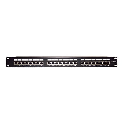 LP-PP-530|Panel de parcheo de impacto Blindado (STP) de 24 puertos Cat5e, 19in
