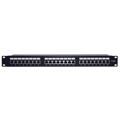 LP-PP-630|Panel de parcheo de impacto (110) Blindado (STP) de 24 puertos Cat6, 19in