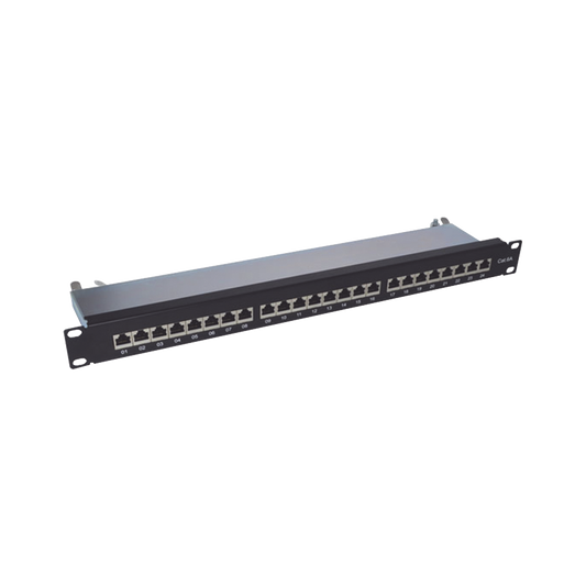 LP-PP-CS-6A-24P|Panel de parcheo de impacto (110) blindado de 24 puertos Cat6A