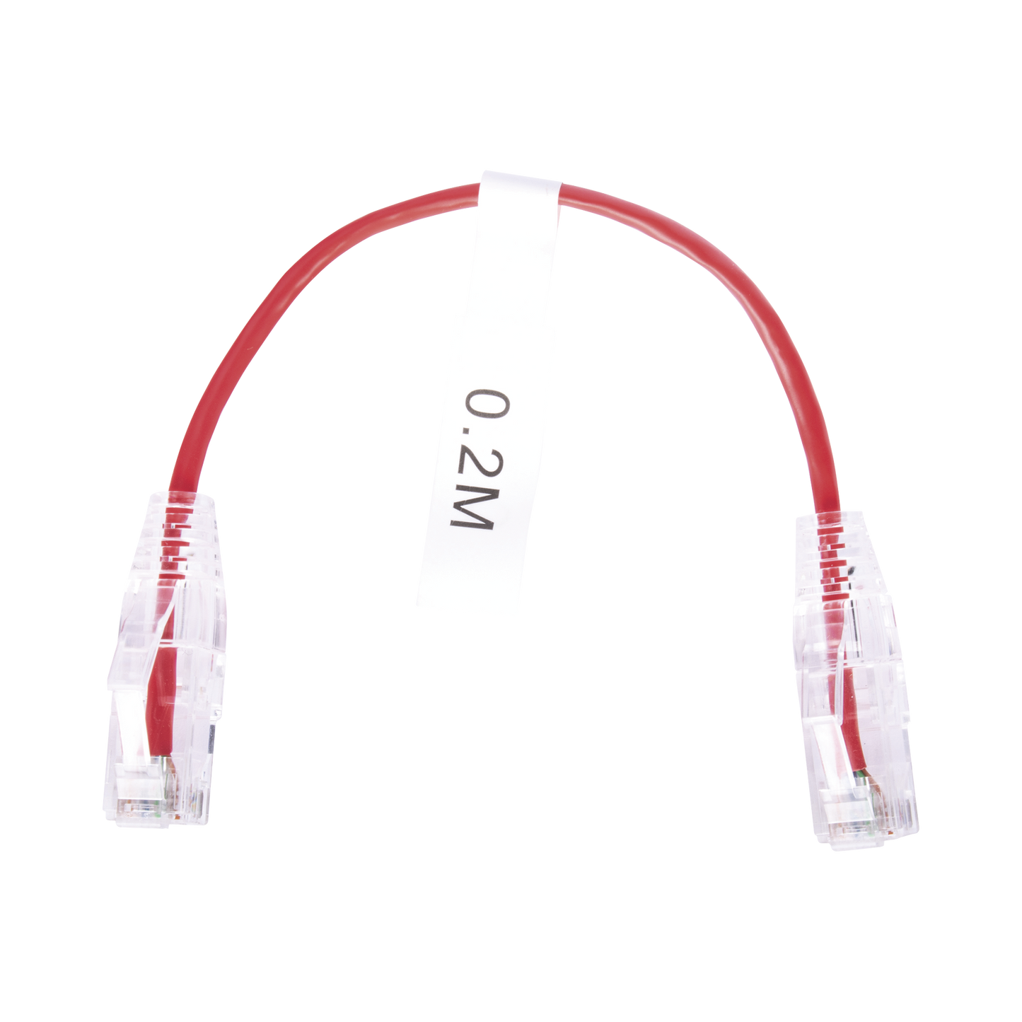 LP-UT6-020-RD28|Cable de Parcheo Slim UTP Cat6 - 20 cm Rojo Diámetro Reducido (28 AWG)