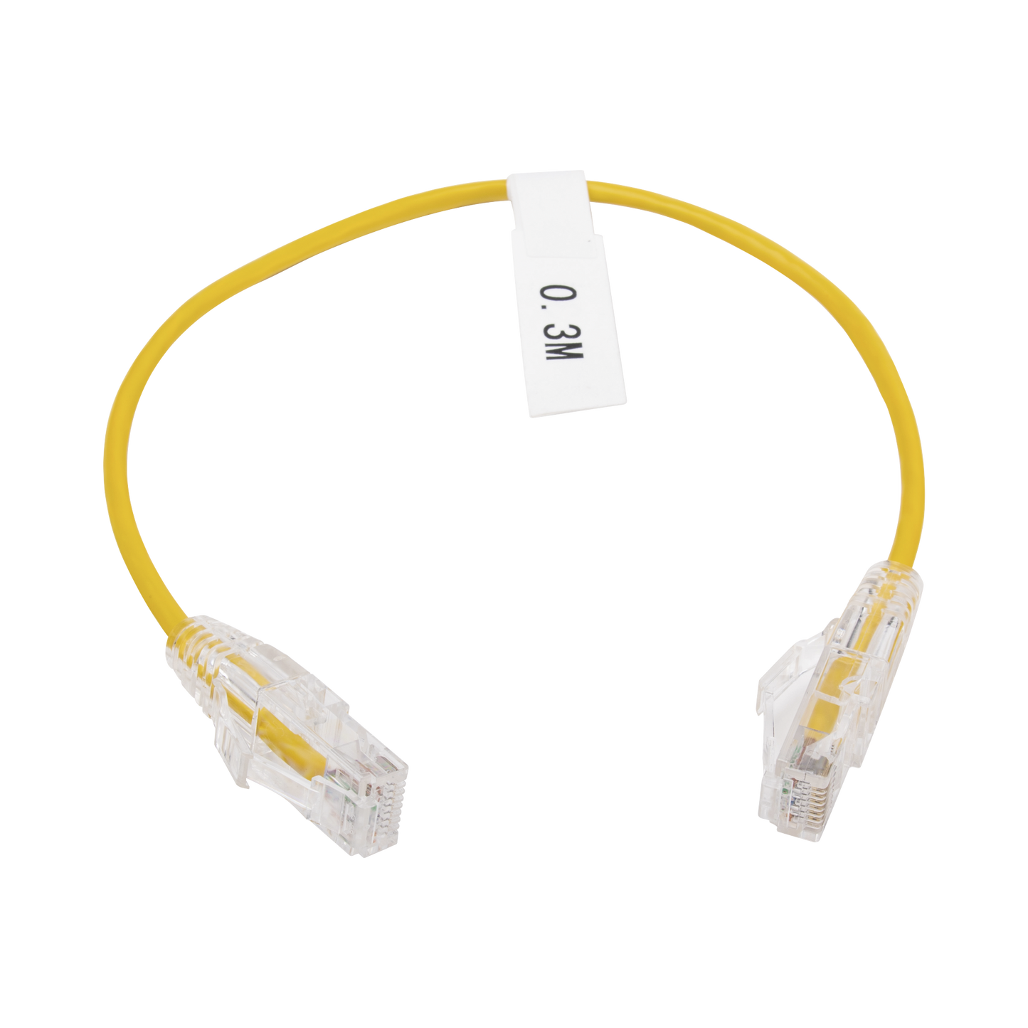 LP-UT6-030-YE28|Cable de Parcheo Slim UTP Cat6 - 30 cm Amarillo Di?ímetro Reducido (28 AWG)