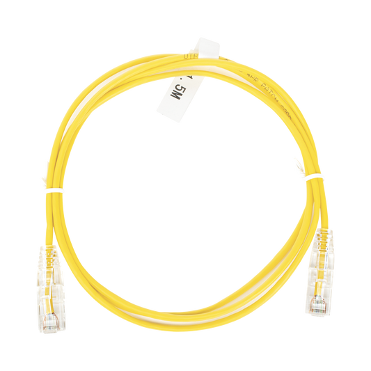 LP-UT6-150-YE-28|Cable de Parcheo Slim UTP Cat6 - 1.5 m Amarillo Diámetro Reducido (28 AWG)
