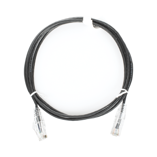 LP-UT6-200-BK-28|Cable de Parcheo Slim UTP Cat6 - 2 m Negro Diámetro Reducido (28 AWG)