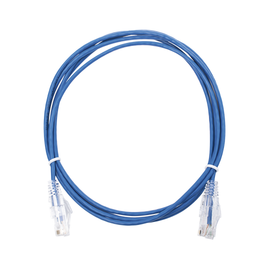 LP-UT6-200-BU28|Cable de Parcheo Slim UTP Cat6 - 2 m Azul Di?ímetro Reducido (28 AWG)